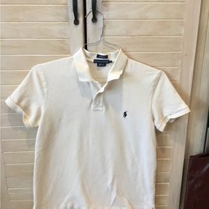Boy’s white cotton Ralph Lauren polo